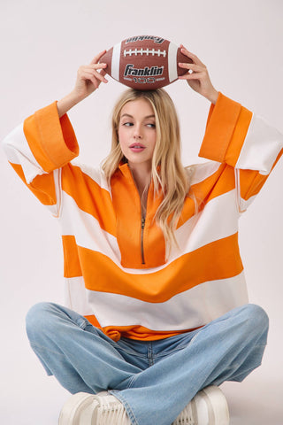The Heritage Stripe Zip Pullover: Tennessee Edition