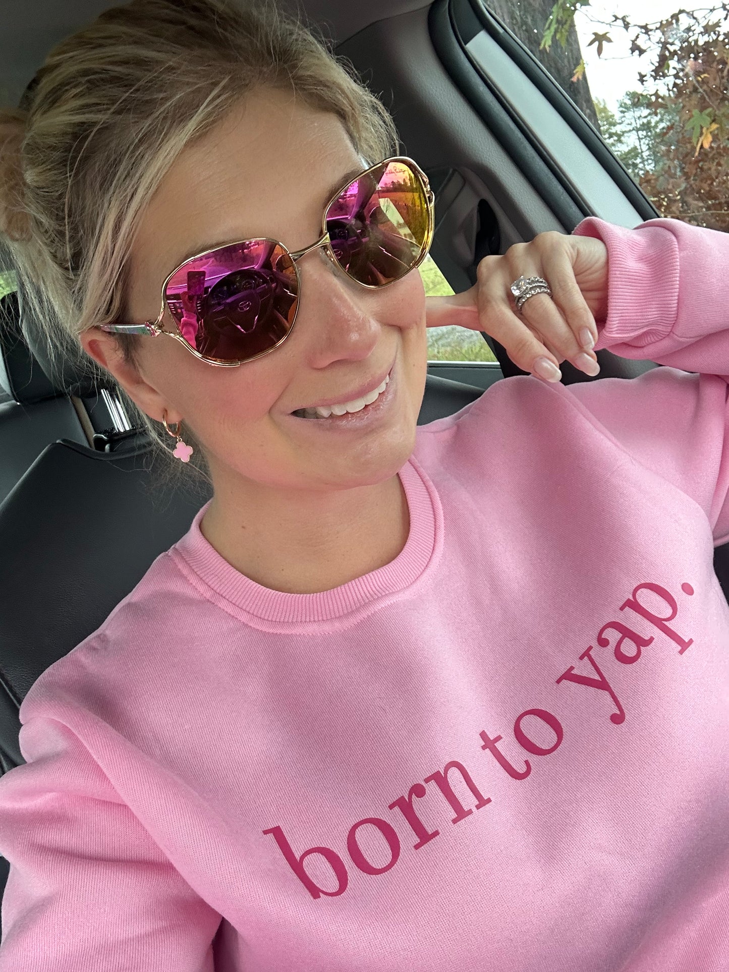 “Born to Yap” Cozy Sweatshirt – Pink or Black