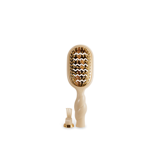 Mini Vented Travel Hair Brush | Anti-Static Heat Styling - Tan