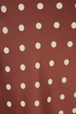 SATIN MIDI SKIRT WITH ELASTIC WAIST IN POLKA DOT