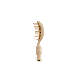 Mini Vented Travel Hair Brush | Anti-Static Heat Styling - Tan