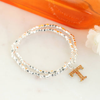 Tennessee Crystal Logo Stretch Bracelet – Officially Licensed Game Day Jewelry