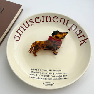 Whimsical Dachshund in Outfits Hair Claws