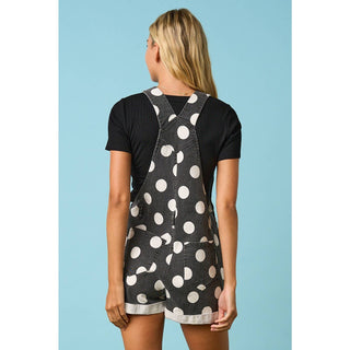 GAME DAY POLKA DOT ROMPER BIB OVERALLS