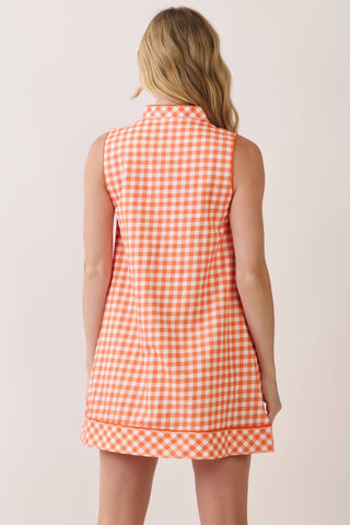 Knoxville Heirloom Orange Gingham Shift Dress