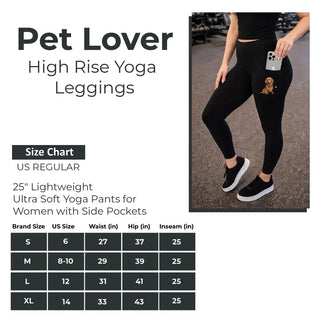 RED Dachshund 25" High Rise Leggings for Pet Lovers