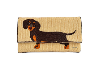 Lily Posh Handmade Dachshund Beaded Clutch