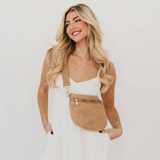 Pretty Simple Rachel Raffia Bum Bag