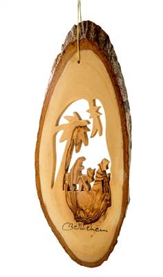 Bark Slice with Flight to Egypt and Palm - 5 to 6"