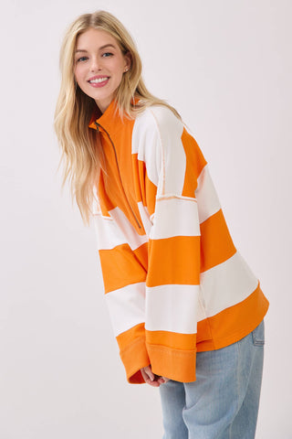 The Heritage Stripe Zip Pullover: Tennessee Edition
