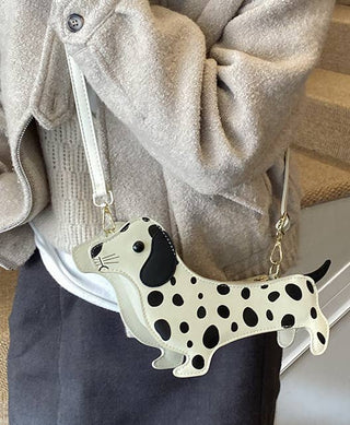 Funny Spotted Dachshund Shaped Crossbody Bag