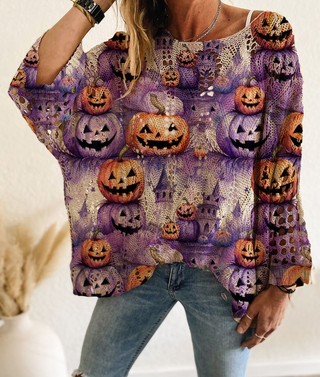 Halloween Themed Knit Blouse