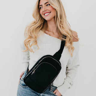 L'uomo RFID-Blocking Crossbody Sling Bag