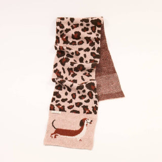 Dachshund Leopard Cashmere Blend Scarf