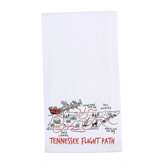 Tennessee Santa’s Flight Path Christmas Tea Towel