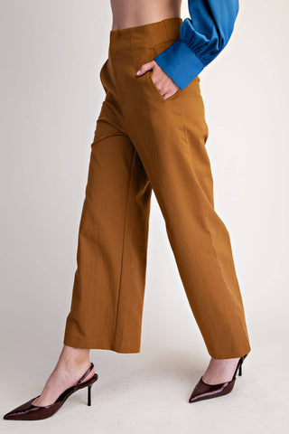 Elegance High-Waist Wide-Leg Ankle Trousers