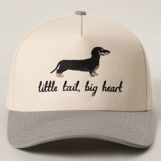 Little Tail, Big Heart | Dachshund Embroidered Two-Tone Trucker Hat