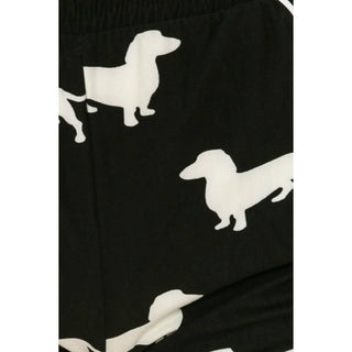 Buttery Soft Dachshund Print Lounge Shorts with Pockets