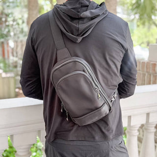 L'uomo RFID-Blocking Crossbody Sling Bag
