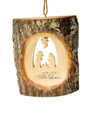 Bark with Nativity Scene - 4"