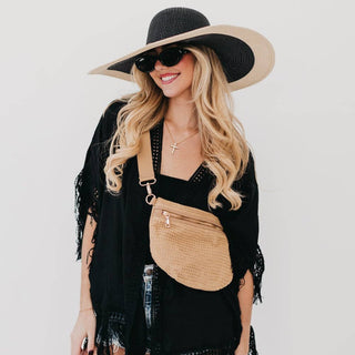 Pretty Simple Rachel Raffia Bum Bag
