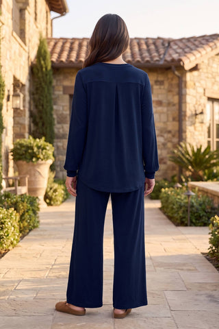 3/4 Sleeve Top + Relaxed Pants Set