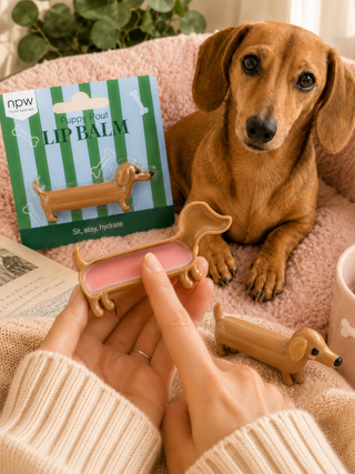 Doxie Puppy Pout Lip Balm, Raspberry