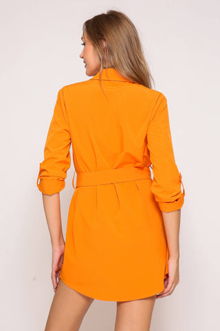 Stylish Belted Shirt Dress