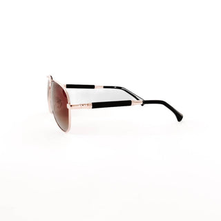 Rebecca Retro Round Aviator Sunglasses – Brown & Gold