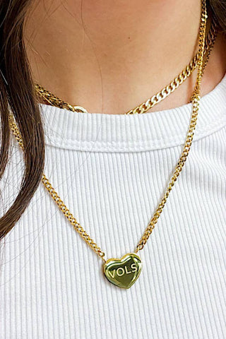 Go VOLS Go Engraved Gold Necklace