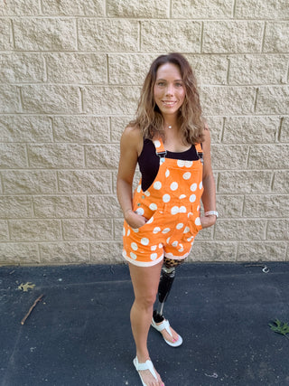 Tennessee Game Day Polka Dot Bib Overall