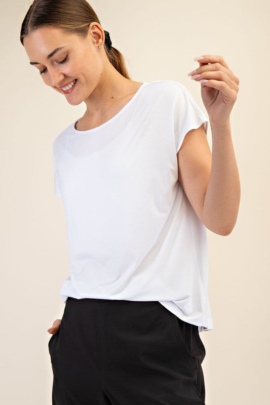 Everyday Luxe Modal Tee - White / M