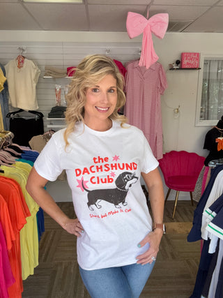 The Dachshund Club Graphic Tee: "Short but Cool" Doxie Shirt