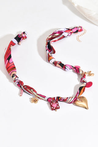 Valentine’s Detail Knot Scarf Necklace
