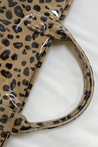 Leopard Luxe: Large Waterproof PU Leather Tote Bag