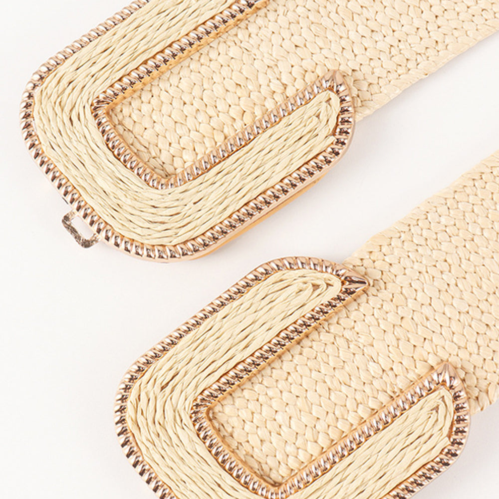 
                  
                    Beige Straw Braided Elastic Wide Belt – Chic & Comfortable - Accessories
                  
                