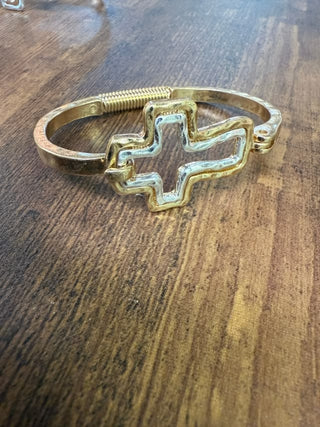Faith & Grace Mixed Metal Cross Cuff Bracelet – Gold or Silver