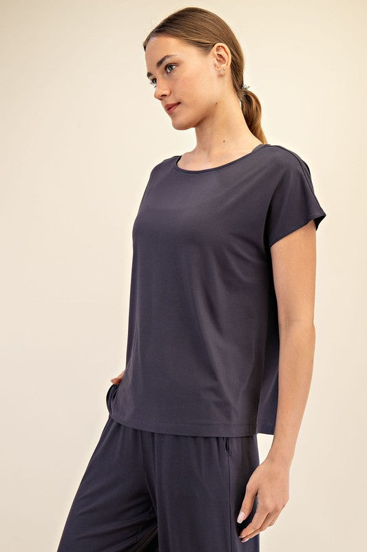 
                  
                    Everyday Luxe Modal Tee - Coal Black / S
                  
                