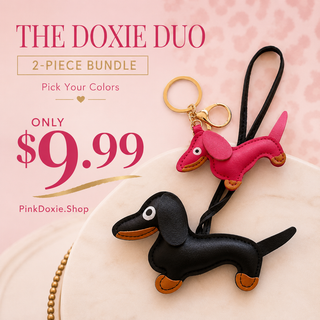 The Doxie Duo — Dachshund Bag Charm Gift Set