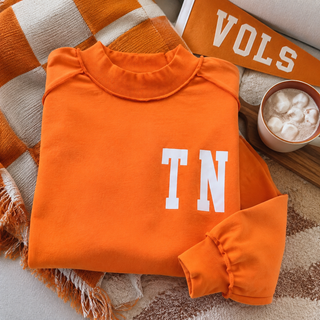 Rocky Top High Neck TN Letter Print Sweatshirt – Vols Orange