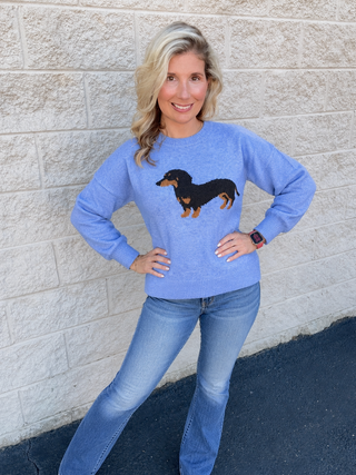 Dachshund Oversized Crew Neck Sweater