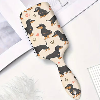 Vibrant Dachshund Detangling Paddle Hairbrush