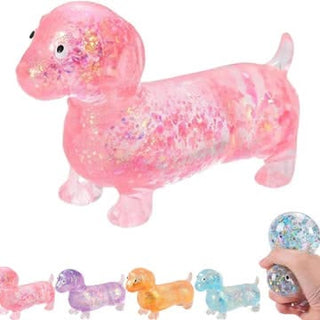 Glitter Dachshund Squishy Toy – Sparkly Wiener Dog