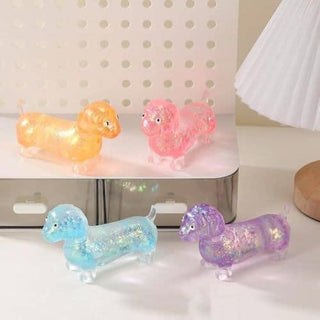 Glitter Dachshund Squishy Toy – Sparkly Wiener Dog