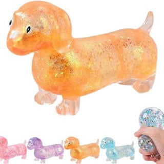 Glitter Dachshund Squishy Toy – Sparkly Wiener Dog