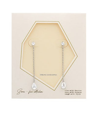 Crystal Teardrop Dangle Earrings