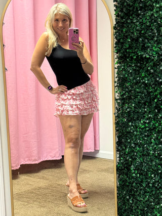 Petal & Play Floral Tiered Ruffle Mini Skort