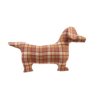 28" Plaid Dachshund Pillow