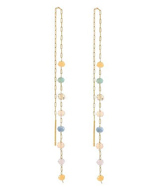 Bead Row Thread Earrings