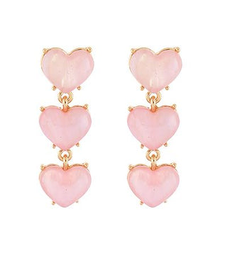 Heart 3 Drop Earrings